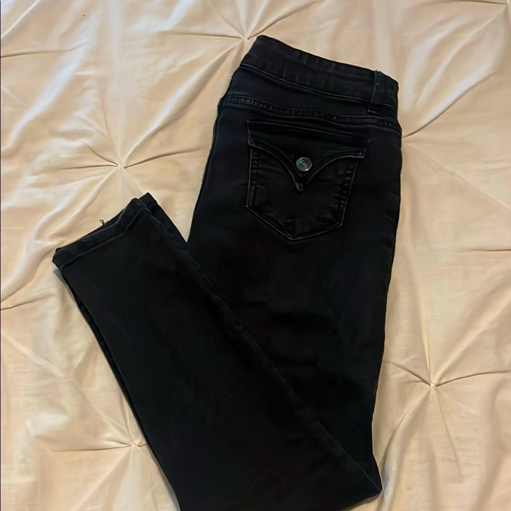 Girls Hudson Black Distressed jeans size 12